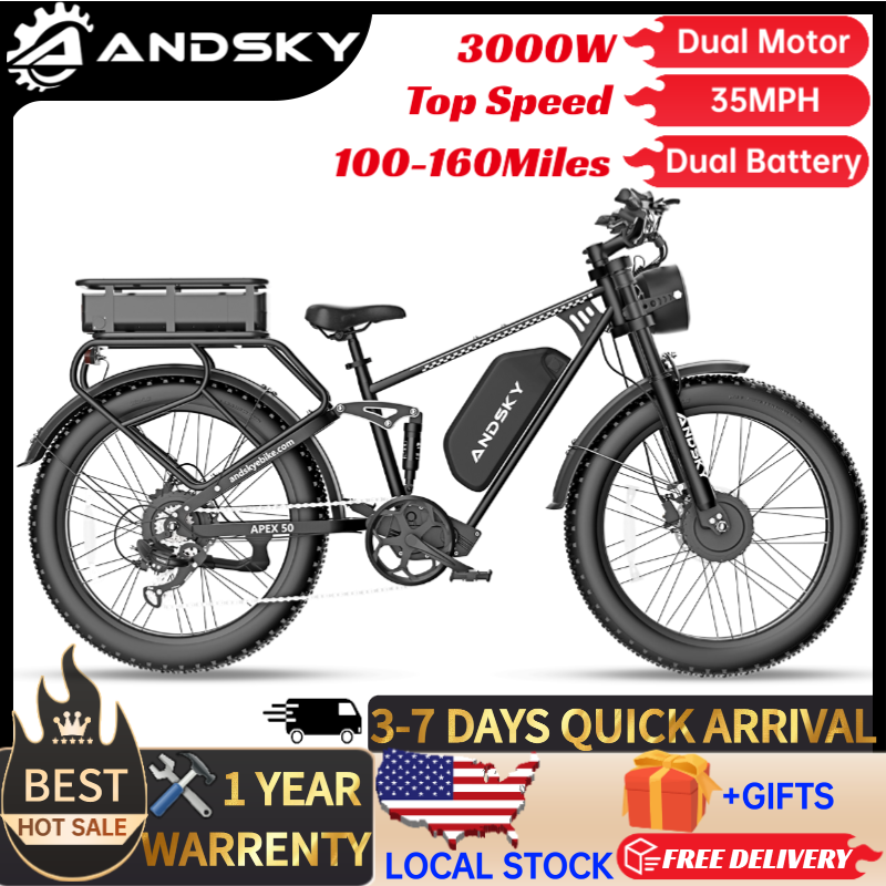 Torque Sensor Mid Drive Motor Kit - دراجة كهربائية ANDSKY Apex50 AWD بقوة