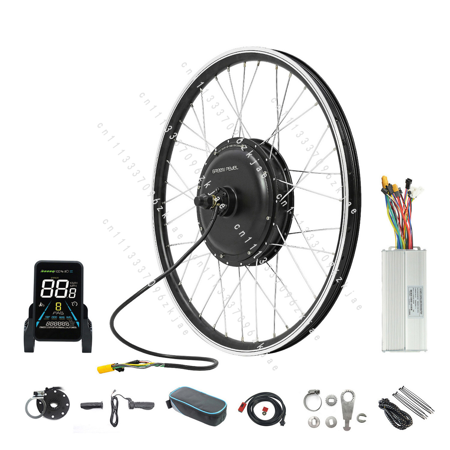 محرك محور عديم الفرشاة عالي ال - مراجعة Gearless Hub Motor Conversion Kit 2000W With Display وسعره