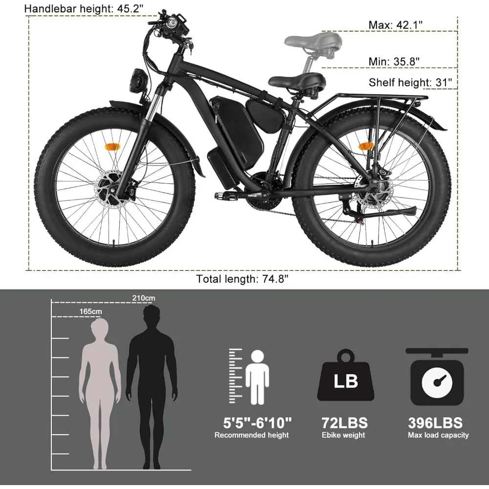 دراجة كهربائية للبالغين، محرك  - مراجعة Dual Motor Ebike Kit 2000W وسعره