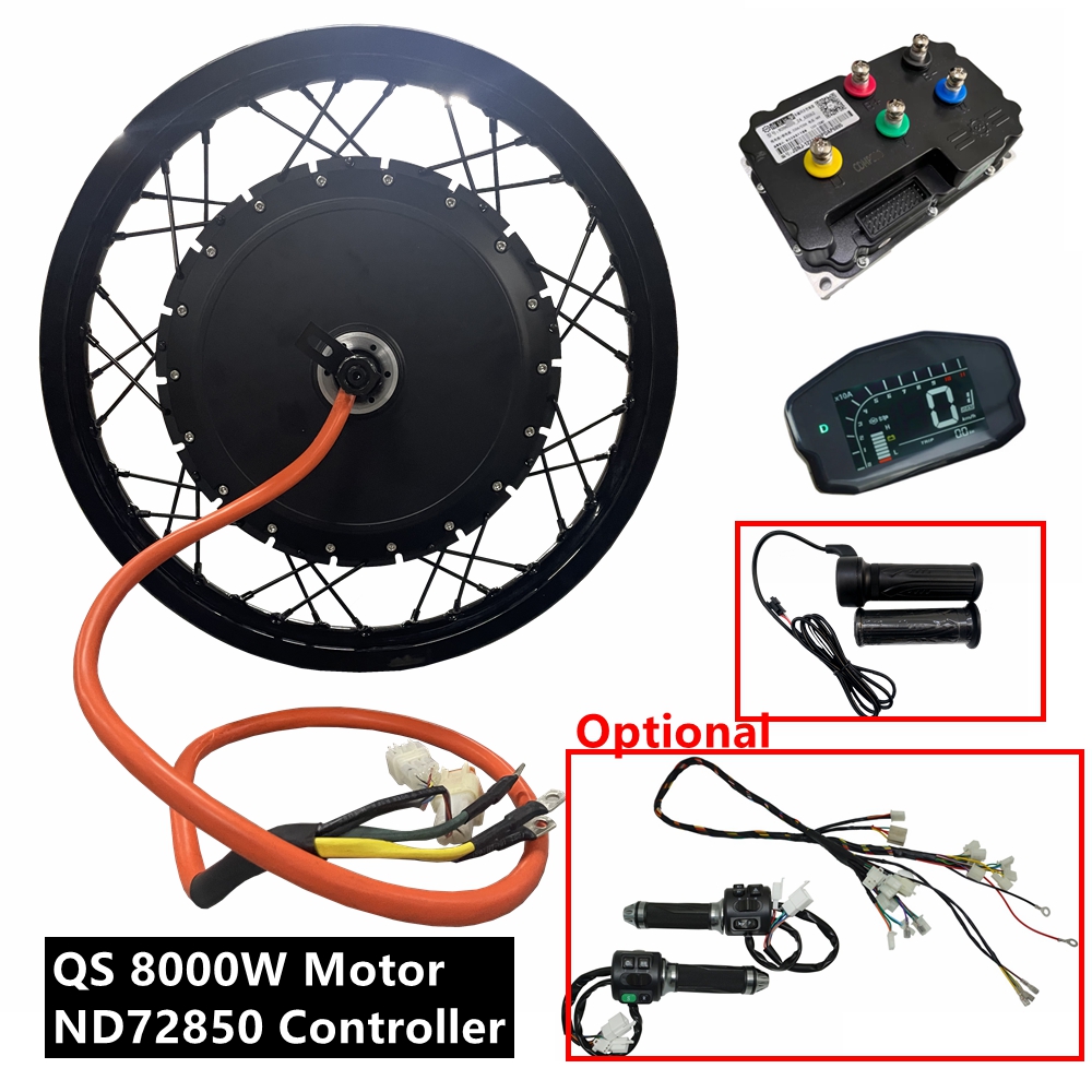 طقم دراجة كهربائية NBpower/QS2 - مراجعة 72V 8000W Brushless Hub Motor وسعره