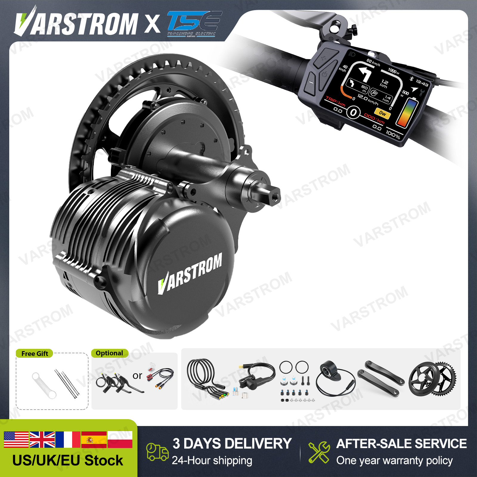 [شحن سريع خلال 3 أيام في الولا - مراجعة Torque Sensor Mid Drive Motor Kit وسعره
